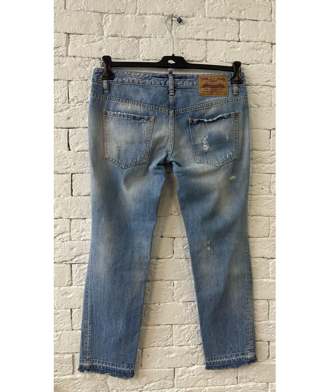 DSQUARED2 Голубые хлопковые джинсы слим, фото 2