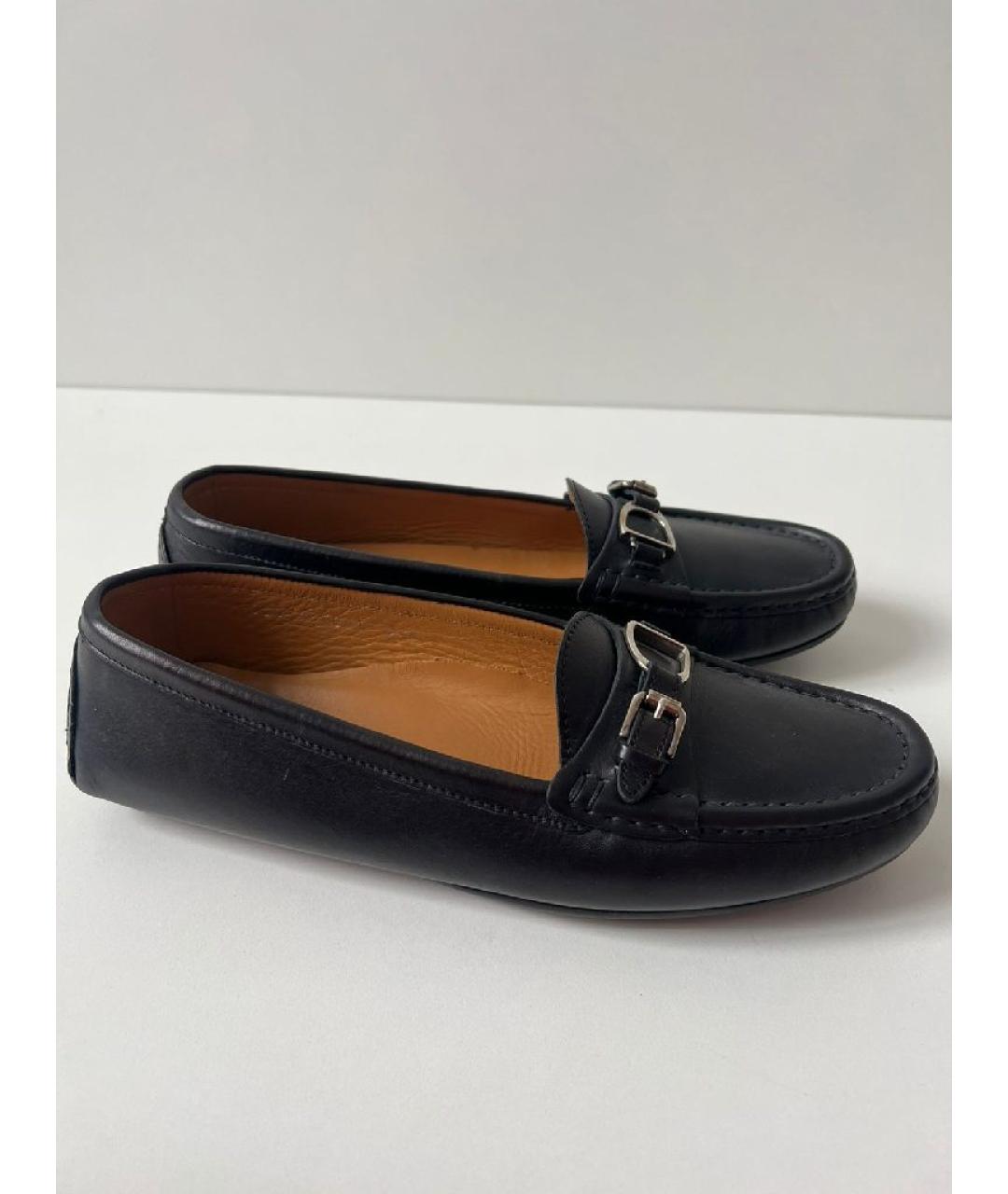 RALPH LAUREN Черные кожаные лоферы, фото 10