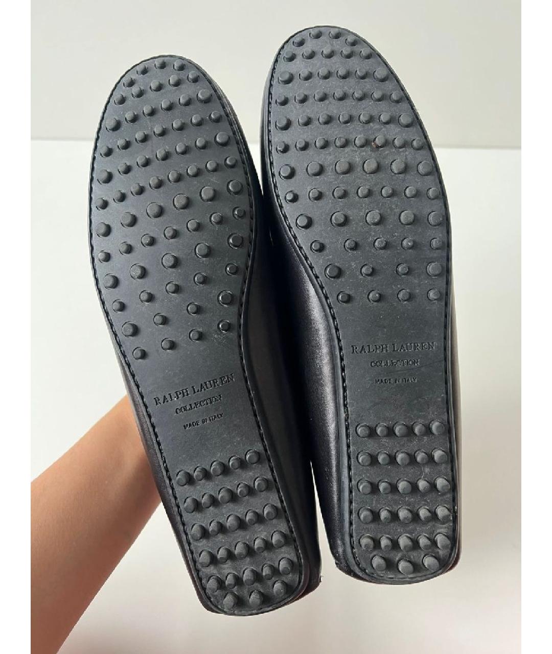 RALPH LAUREN Черные кожаные лоферы, фото 5