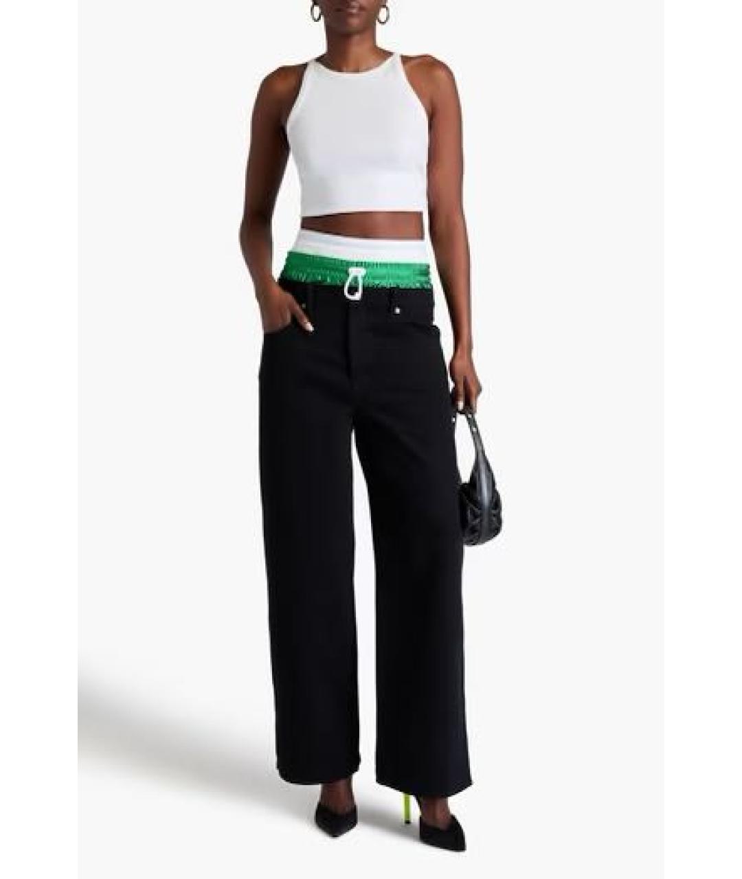 ALEXANDER WANG Черные хлопковые прямые джинсы, фото 7
