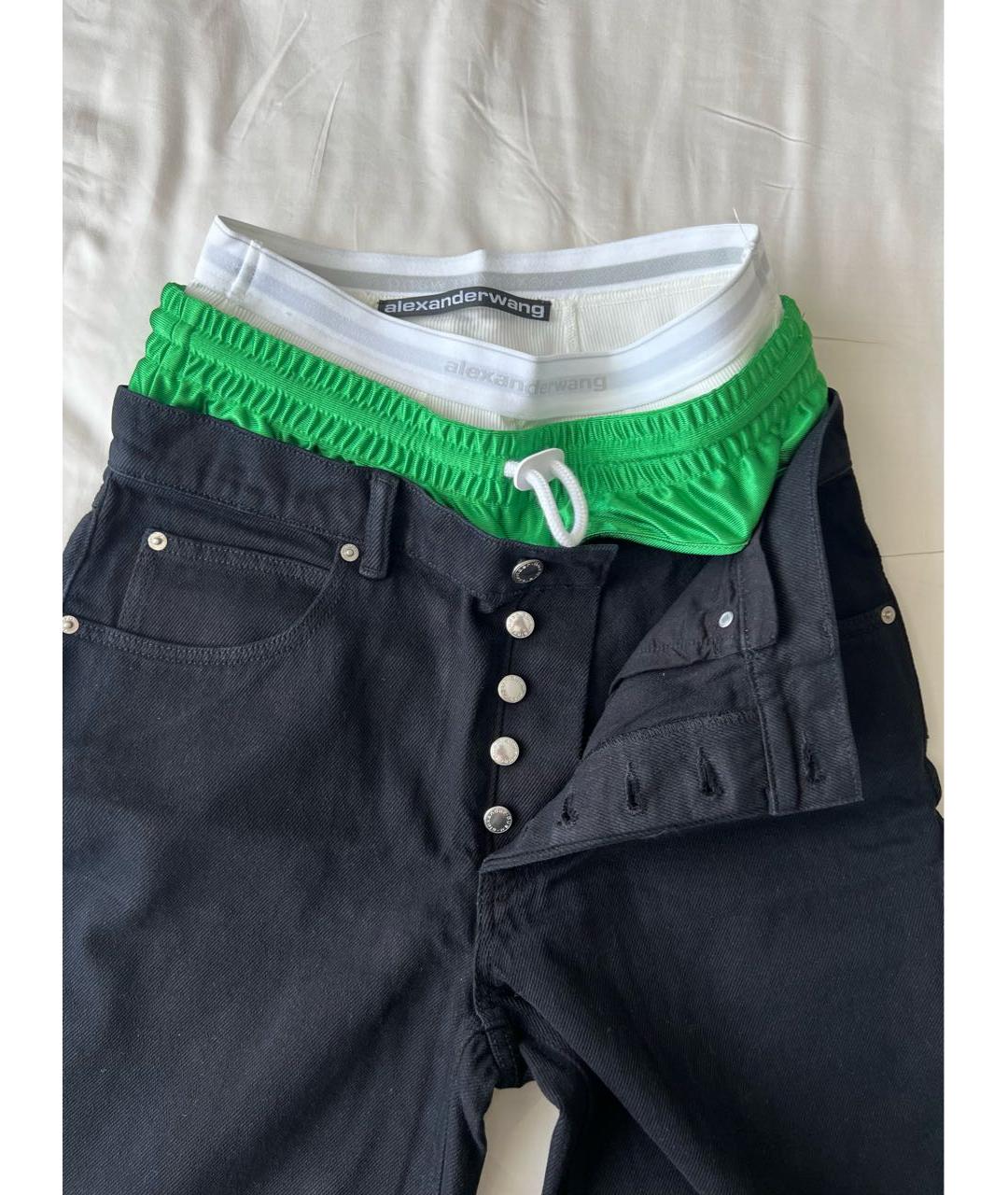 ALEXANDER WANG Черные хлопковые прямые джинсы, фото 3