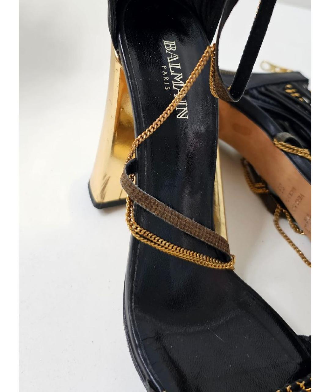 BALMAIN Черные кожаные туфли, фото 8