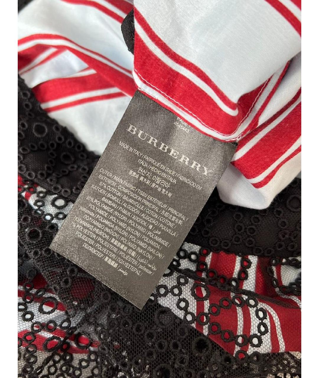 BURBERRY Черная хлопковая юбка макси, фото 7