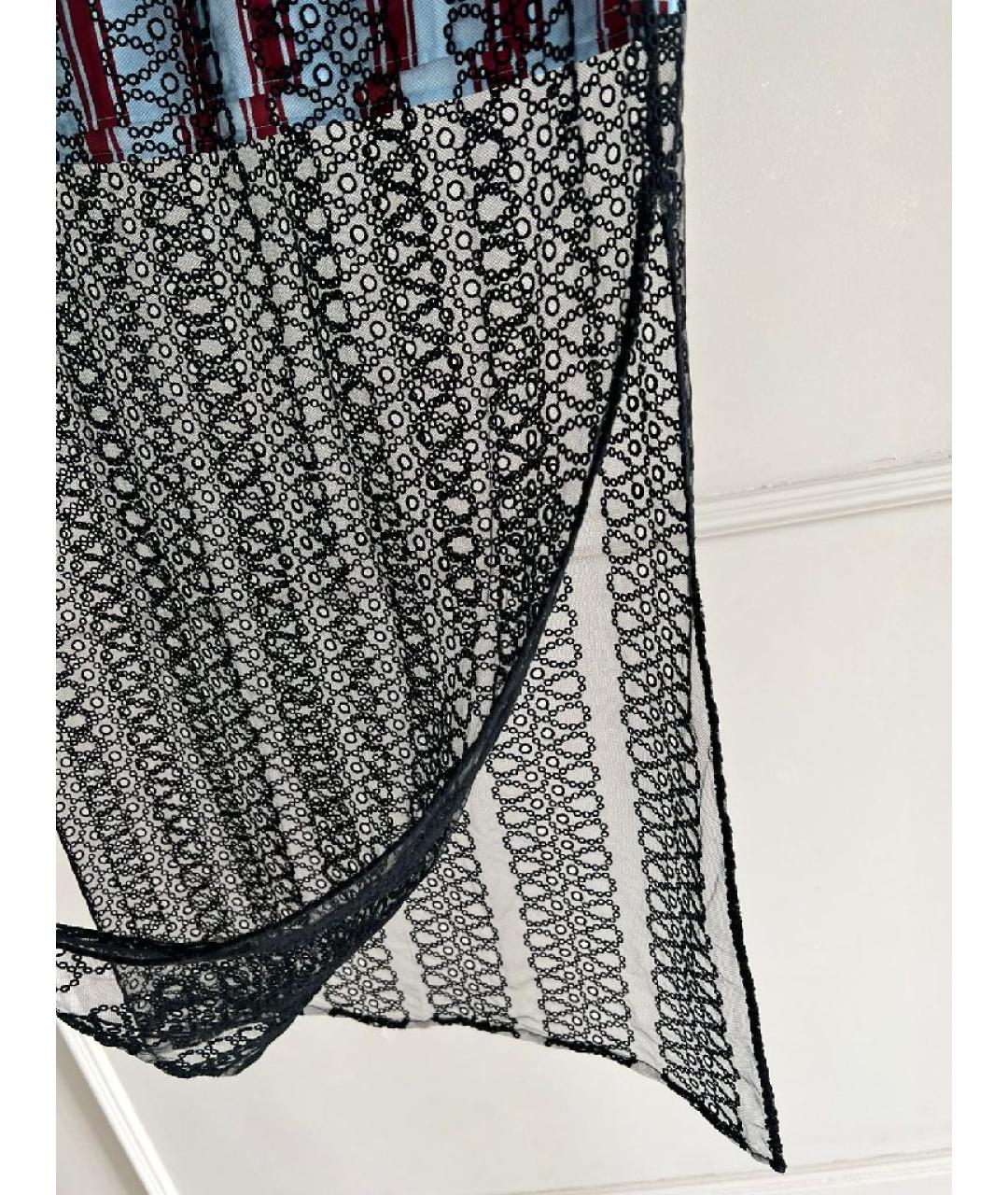BURBERRY Черная хлопковая юбка макси, фото 5