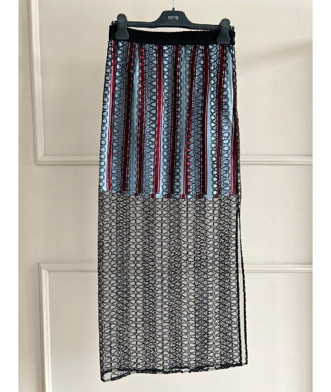 BURBERRY Черная хлопковая юбка макси, фото 10