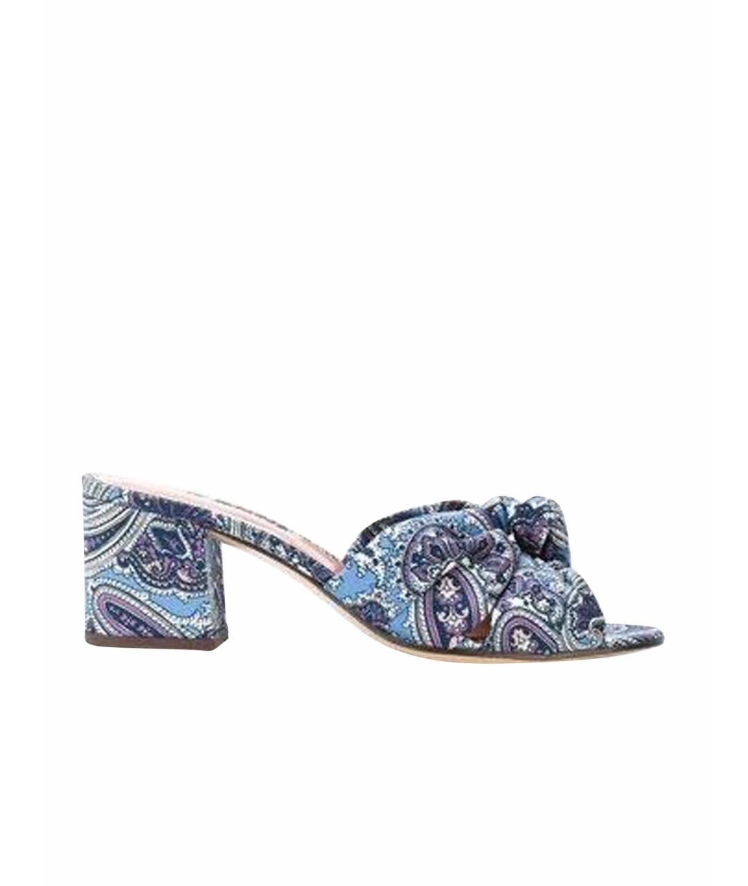 ETRO Голубые текстильные мюли, фото 1
