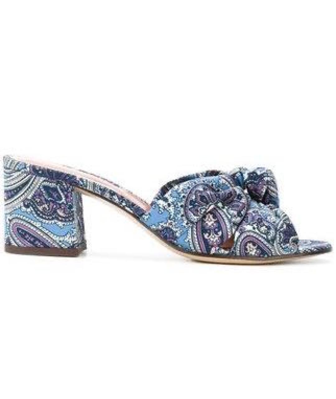 ETRO Голубые текстильные мюли, фото 3