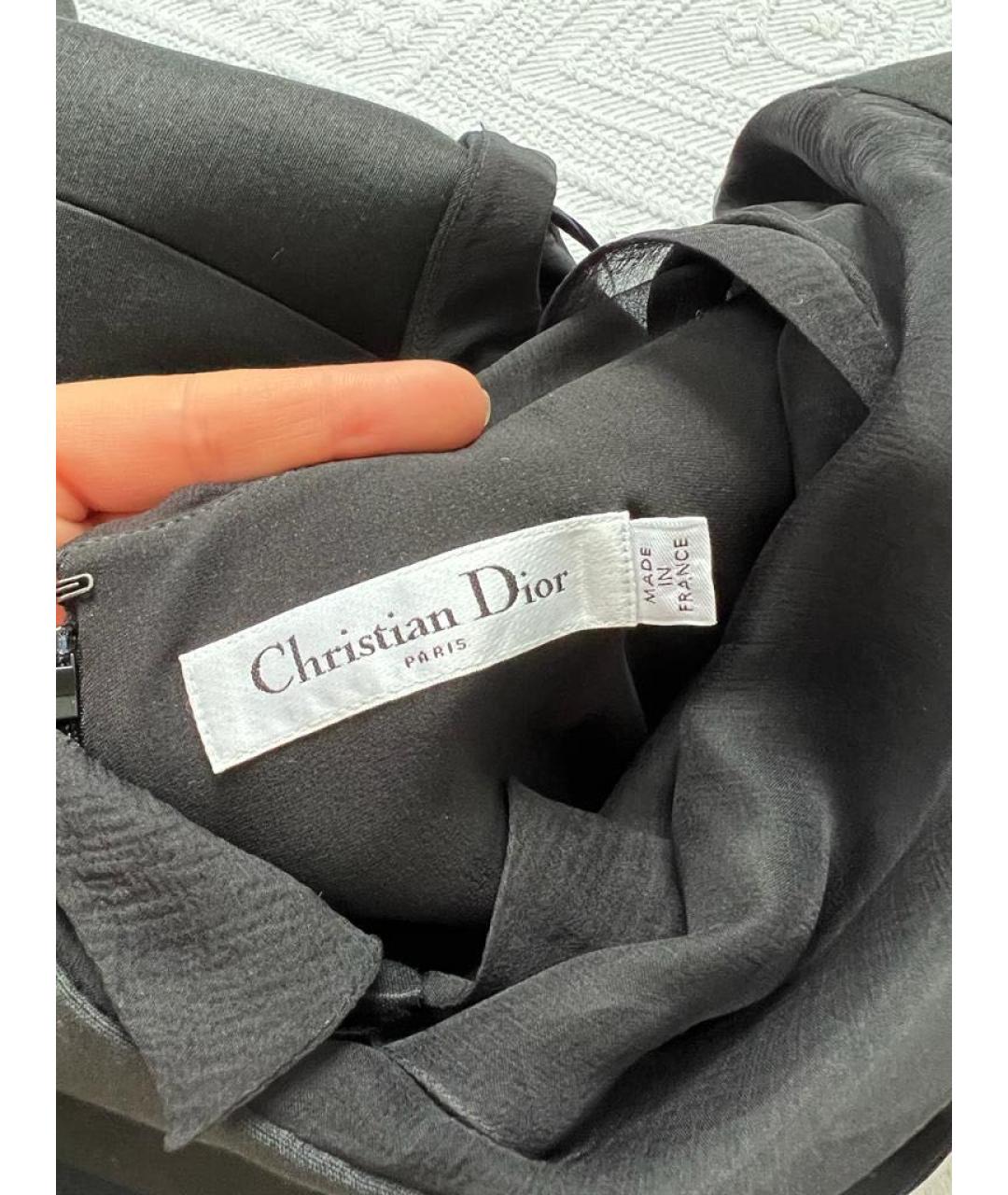 CHRISTIAN DIOR Черное шерстяное платье, фото 3