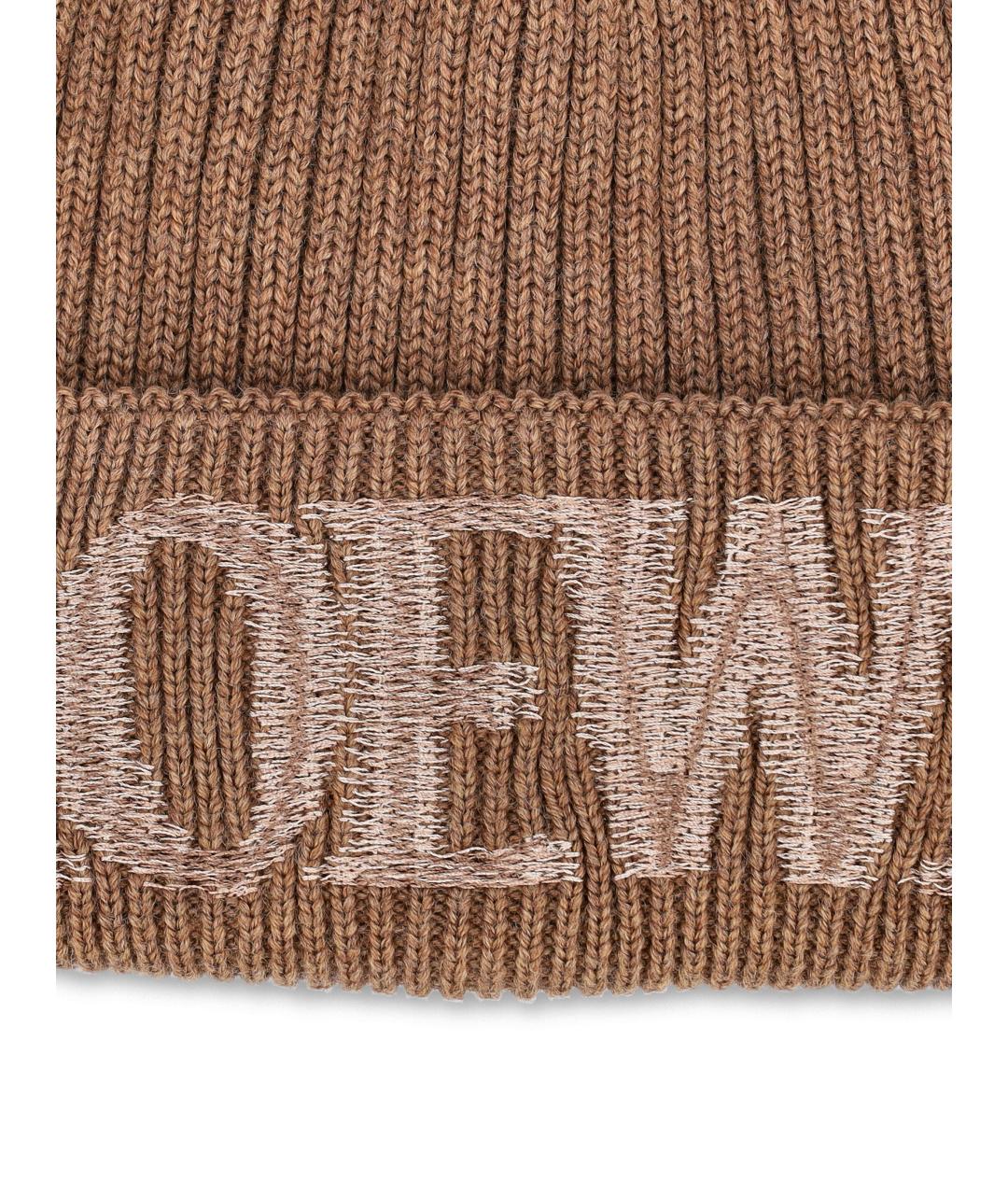 LOEWE Коричневая шерстяная шапка, фото 4
