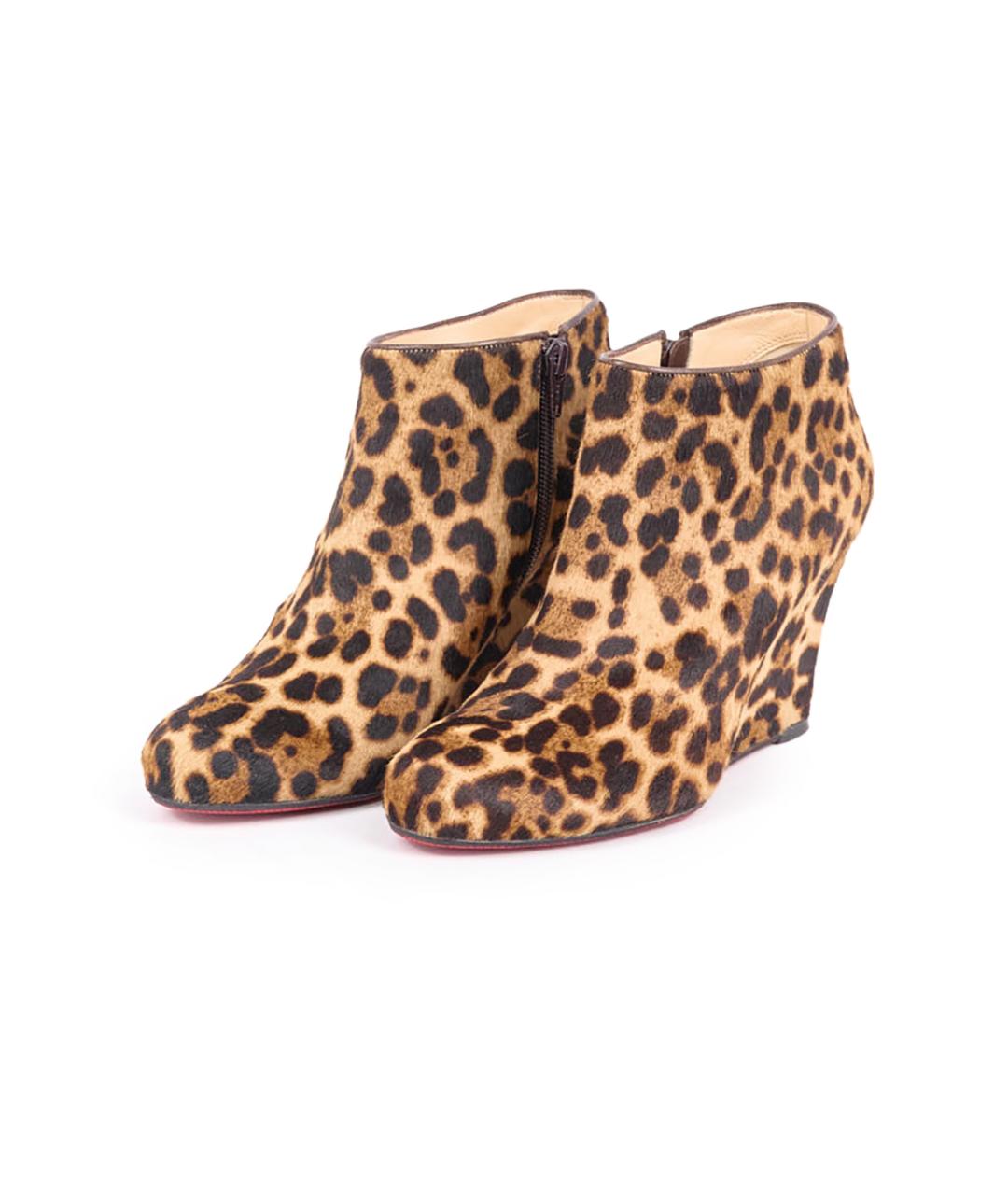 CHRISTIAN LOUBOUTIN Коричневые ботильоны, фото 5