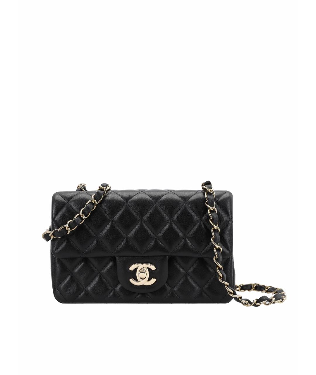 CHANEL Черная кожаная сумка с короткими ручками, фото 1
