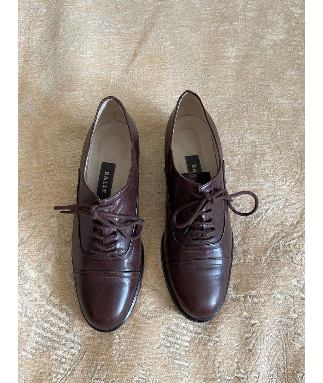 BALLY Коричневые кожаные брогги и оксфорды, фото 3
