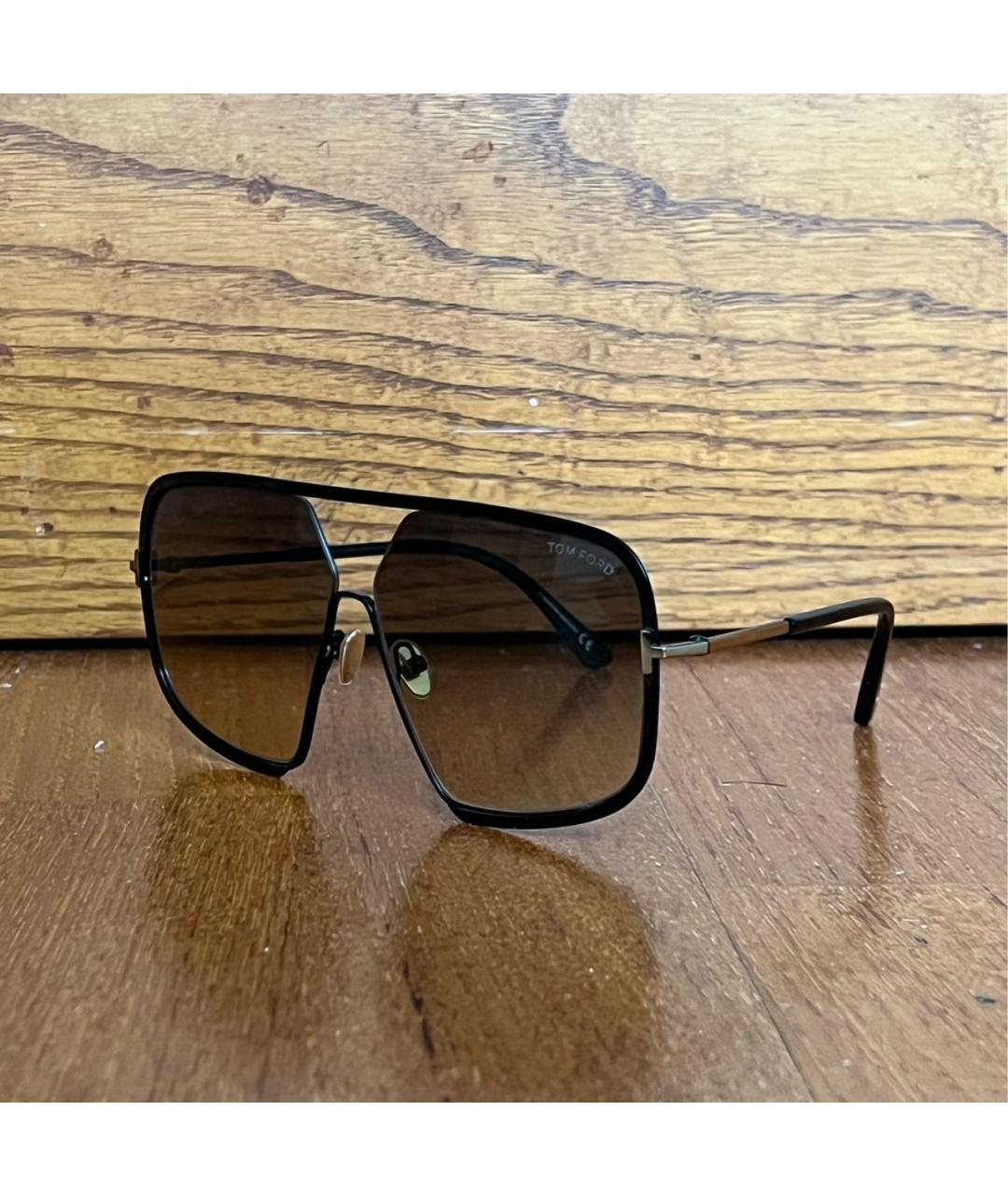 TOM FORD Черные пластиковые солнцезащитные очки, фото 2