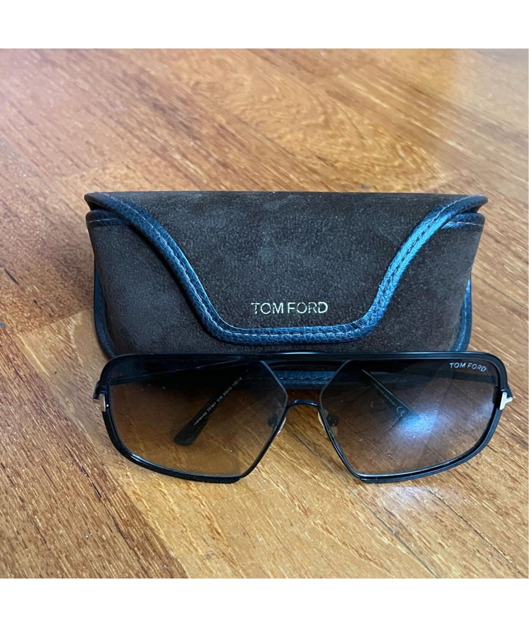 TOM FORD Черные пластиковые солнцезащитные очки, фото 4