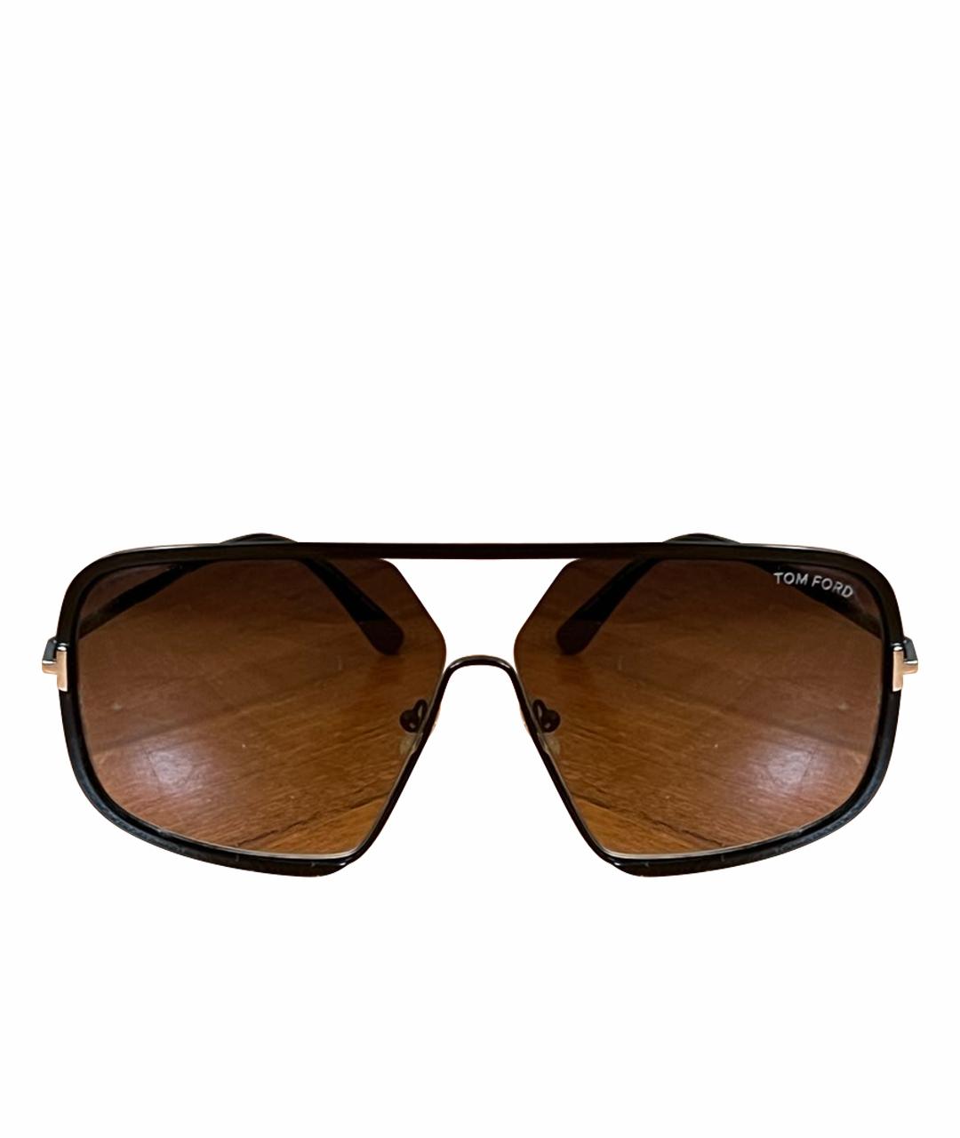 TOM FORD Черные пластиковые солнцезащитные очки, фото 1