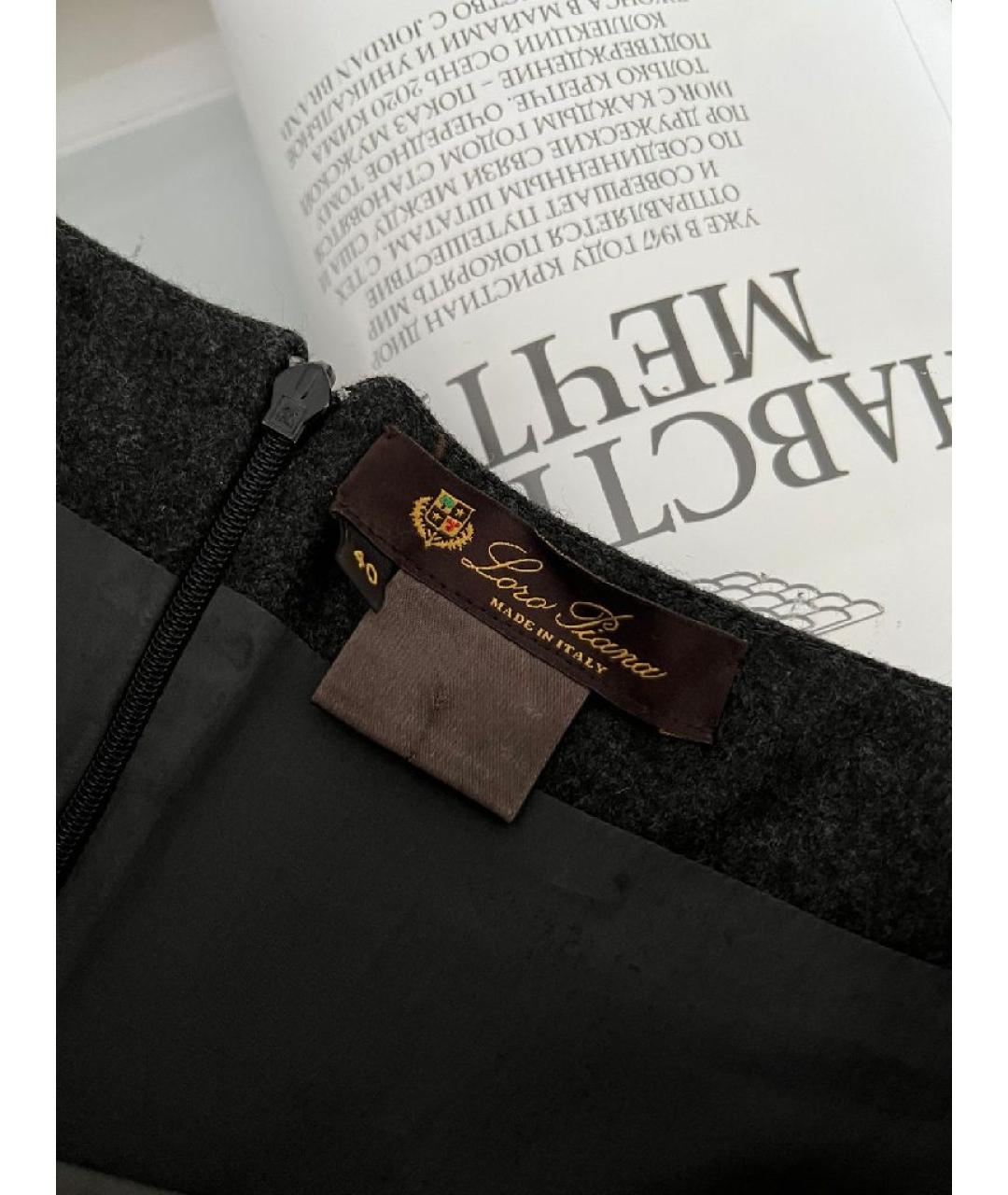 LORO PIANA Черное хлопковое повседневное платье, фото 4