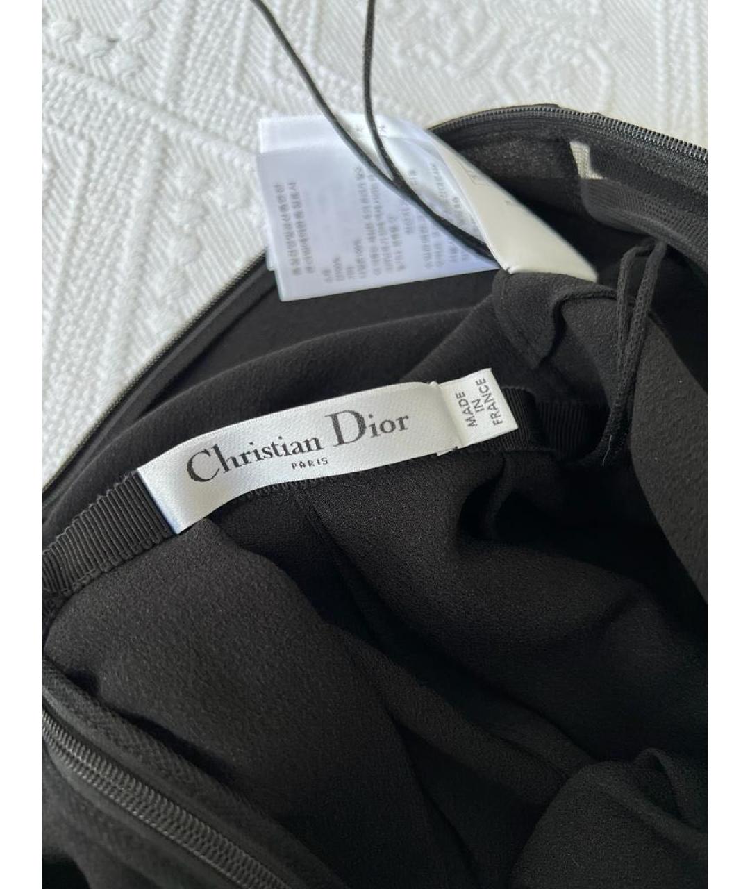 CHRISTIAN DIOR Черное шелковое вечернее платье, фото 3