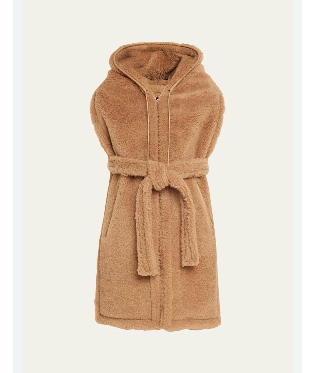 MAX MARA Коричневый шерстяной жилет, фото 9