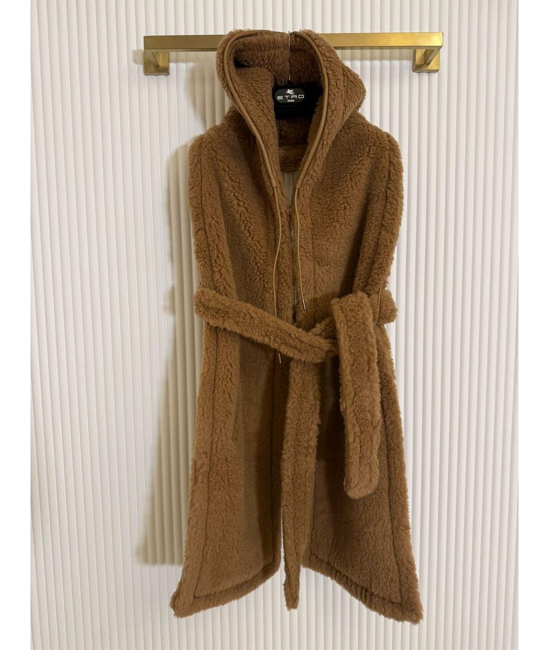 MAX MARA Коричневый шерстяной жилет, фото 3