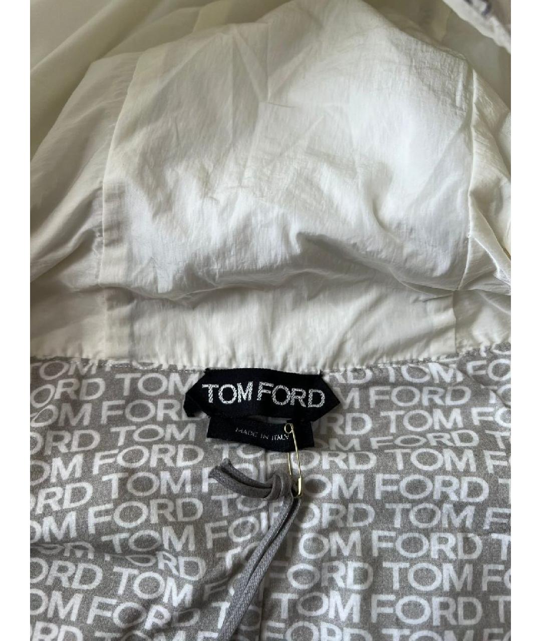 TOM FORD Белая полиамидовая спортивная куртка, фото 6