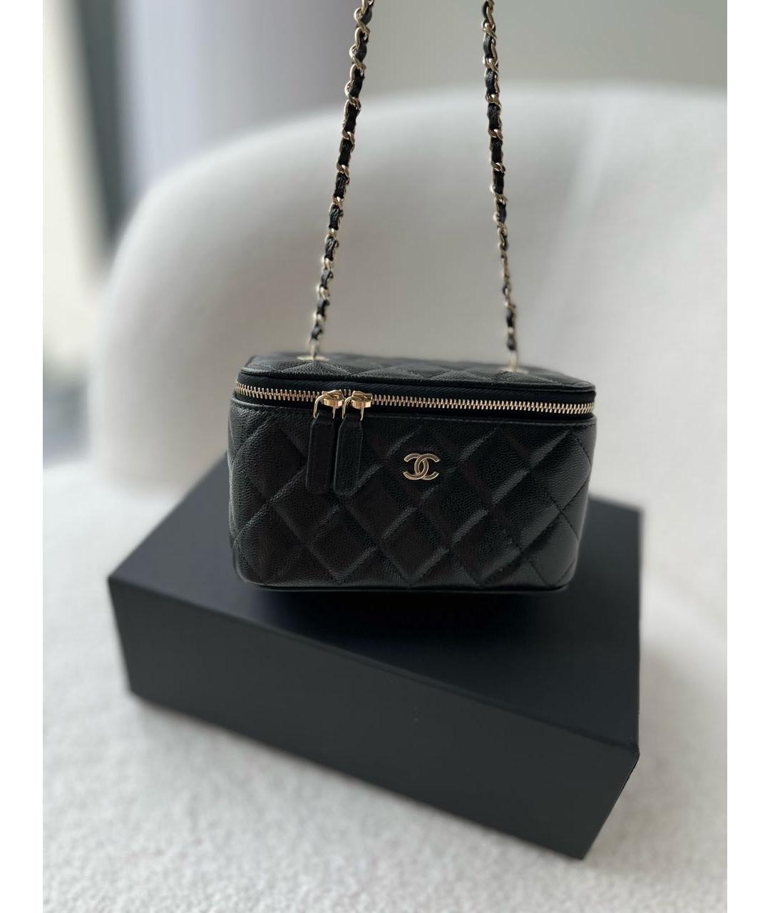 CHANEL Черная кожаная сумка через плечо, фото 3