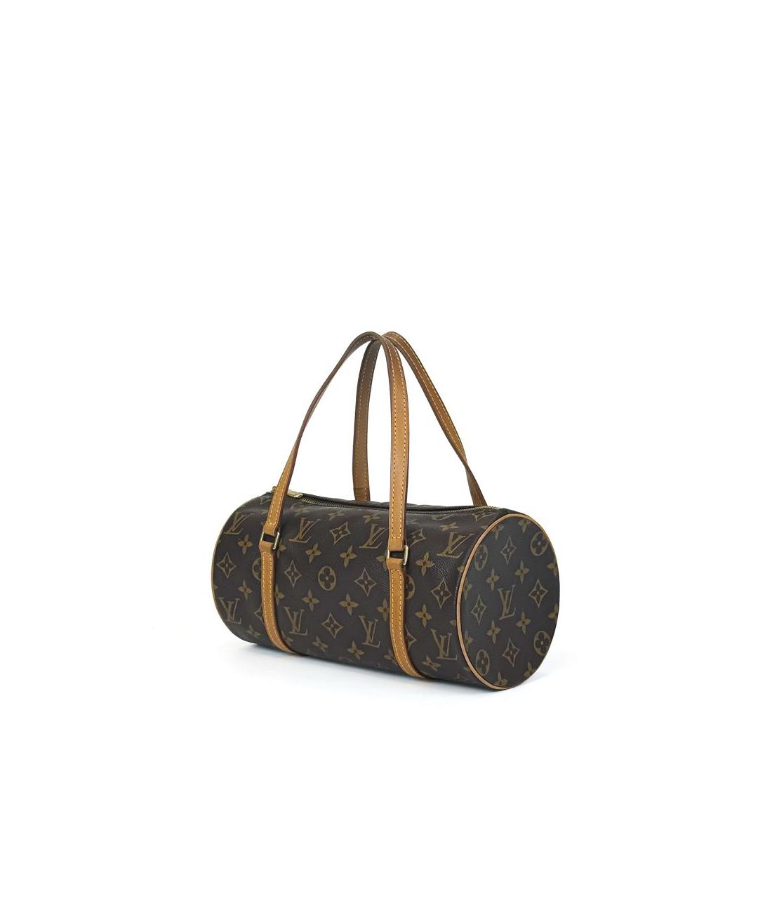 LOUIS VUITTON Коричневая кожаная сумка с короткими ручками, фото 2