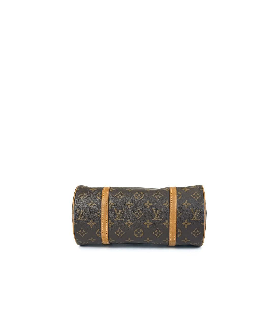 LOUIS VUITTON Коричневая кожаная сумка с короткими ручками, фото 5