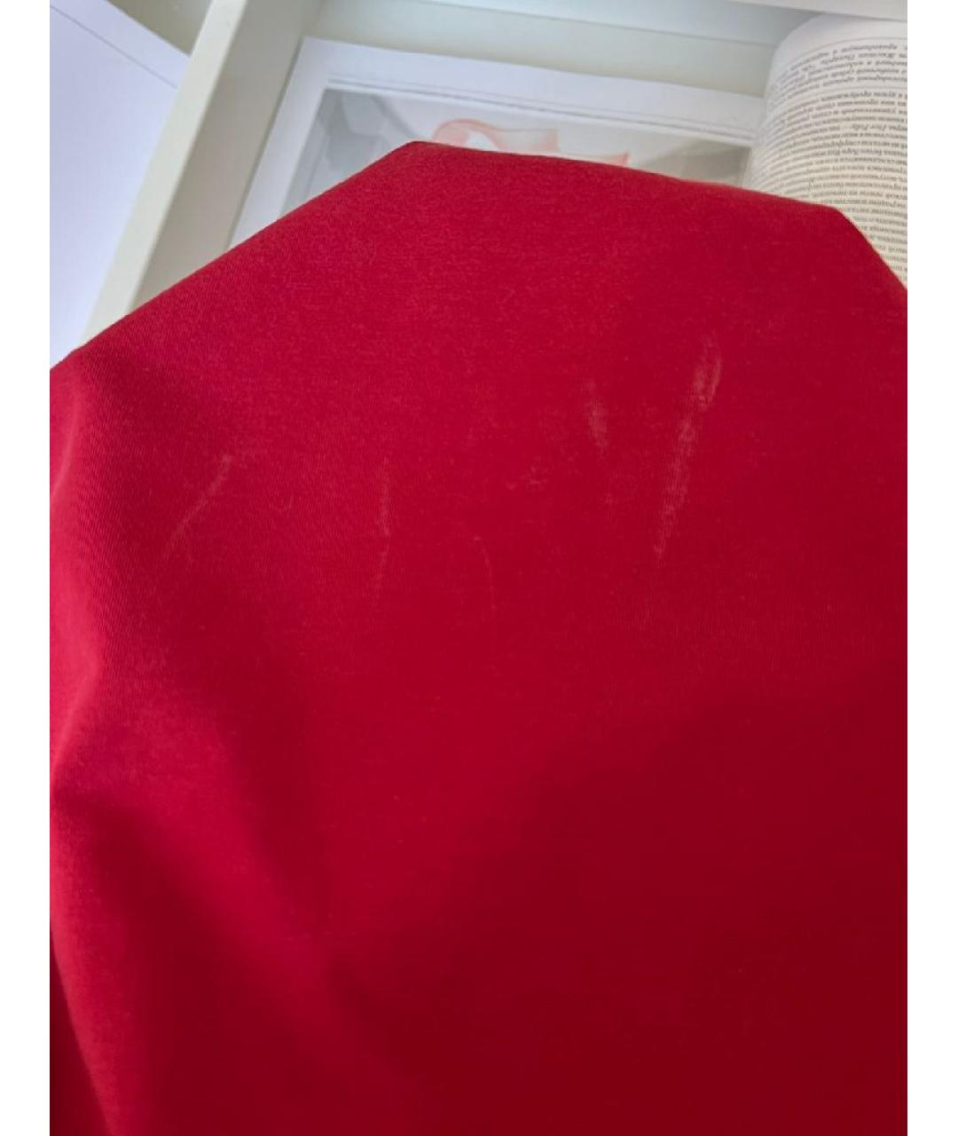 BURBERRY Красная хлопковая футболка, фото 4