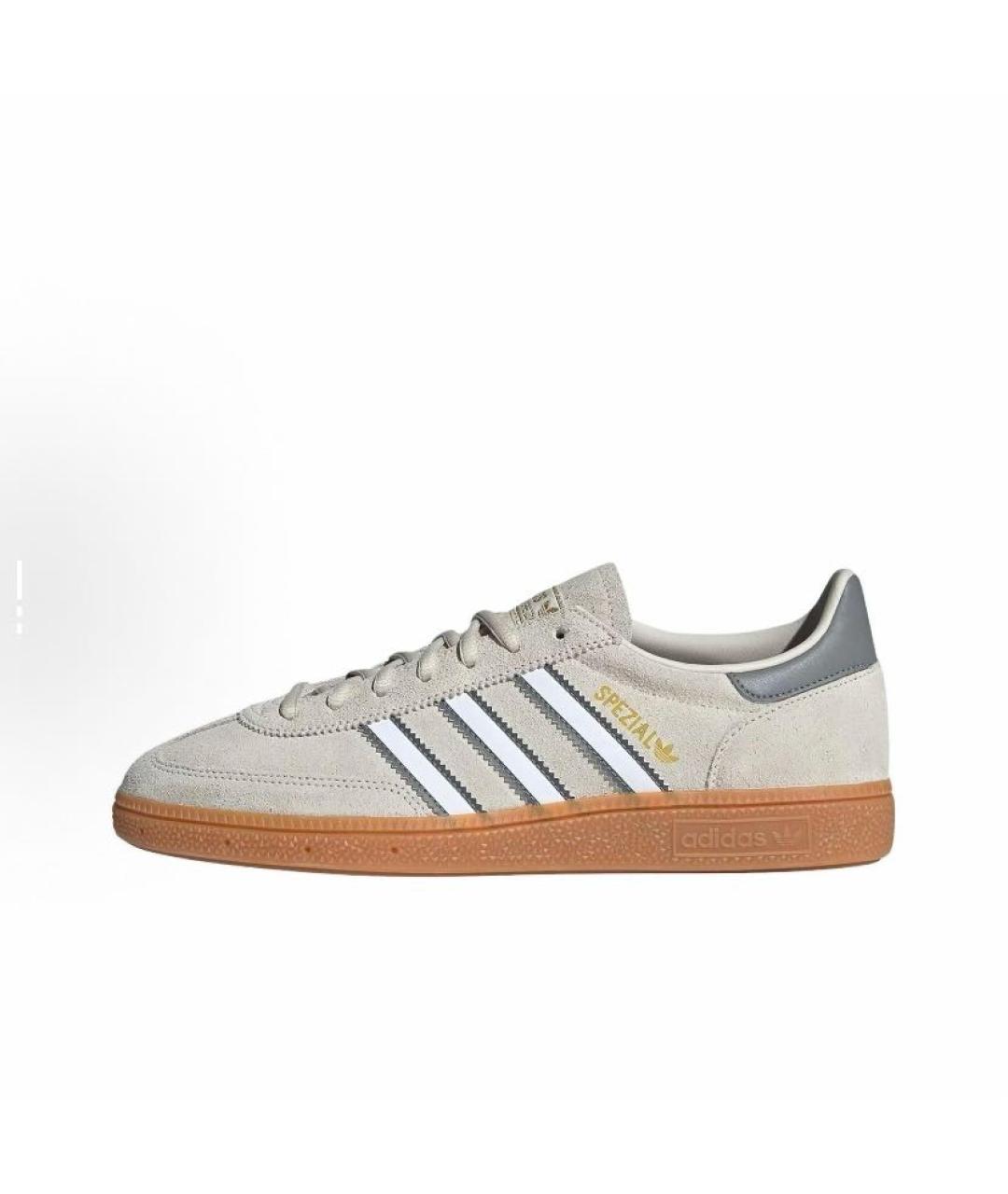 ADIDAS Бежевые замшевые низкие кроссовки / кеды, фото 3