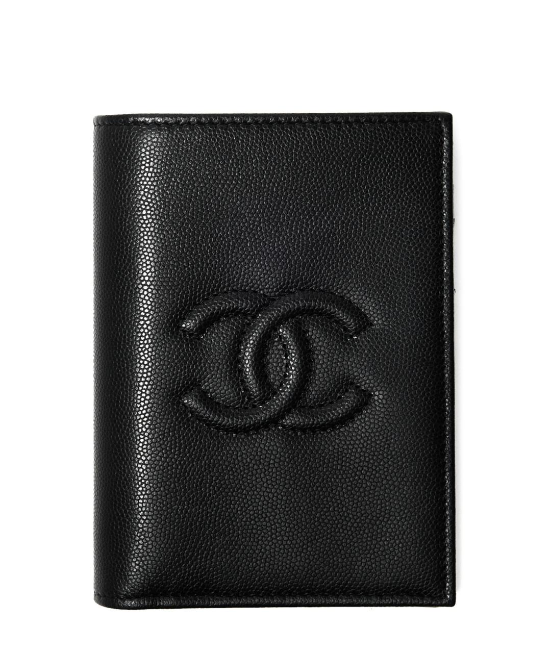 CHANEL Черный кожаный кошелек, фото 6