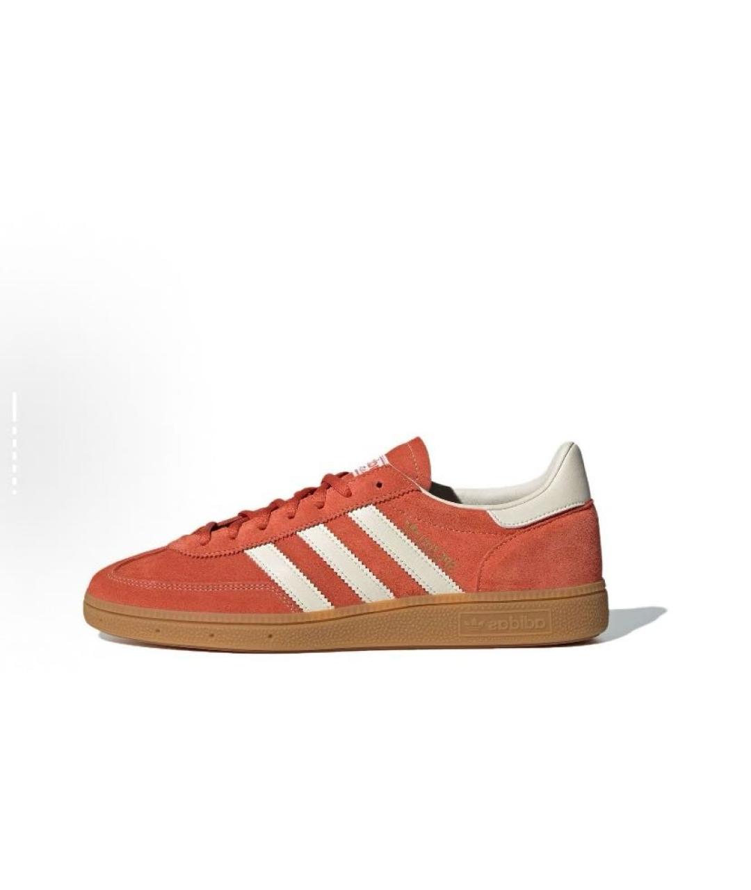 ADIDAS Оранжевое замшевые низкие кроссовки / кеды, фото 3