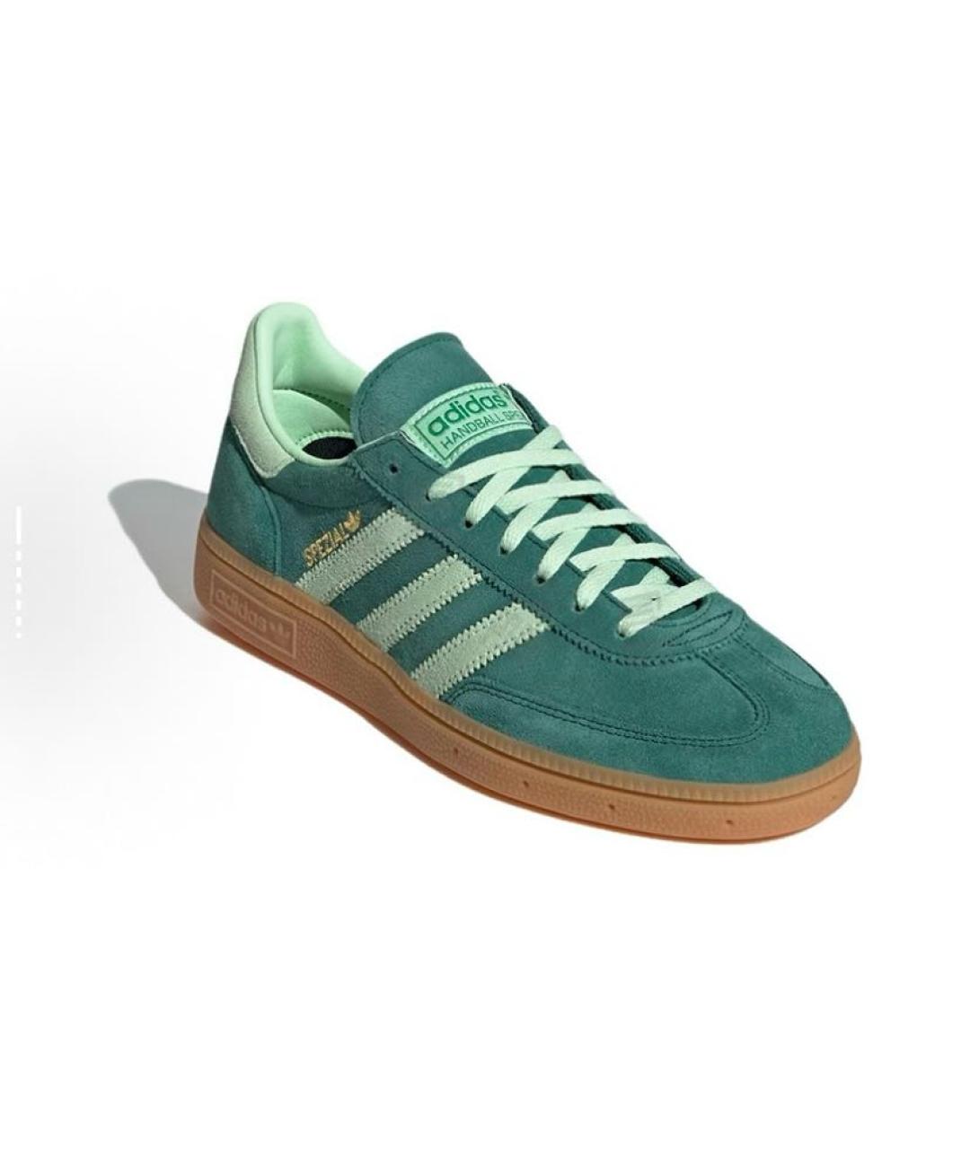ADIDAS Зеленые замшевые низкие кроссовки / кеды, фото 4
