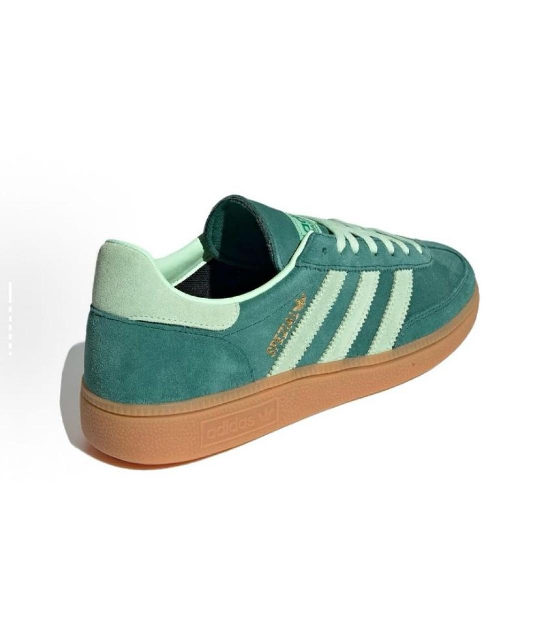 ADIDAS Зеленые замшевые низкие кроссовки / кеды, фото 5