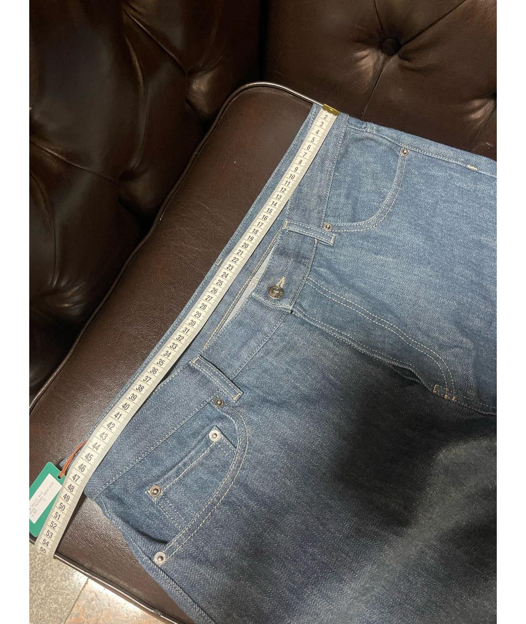 LORO PIANA Антрацитовые хлопковые прямые джинсы, фото 5