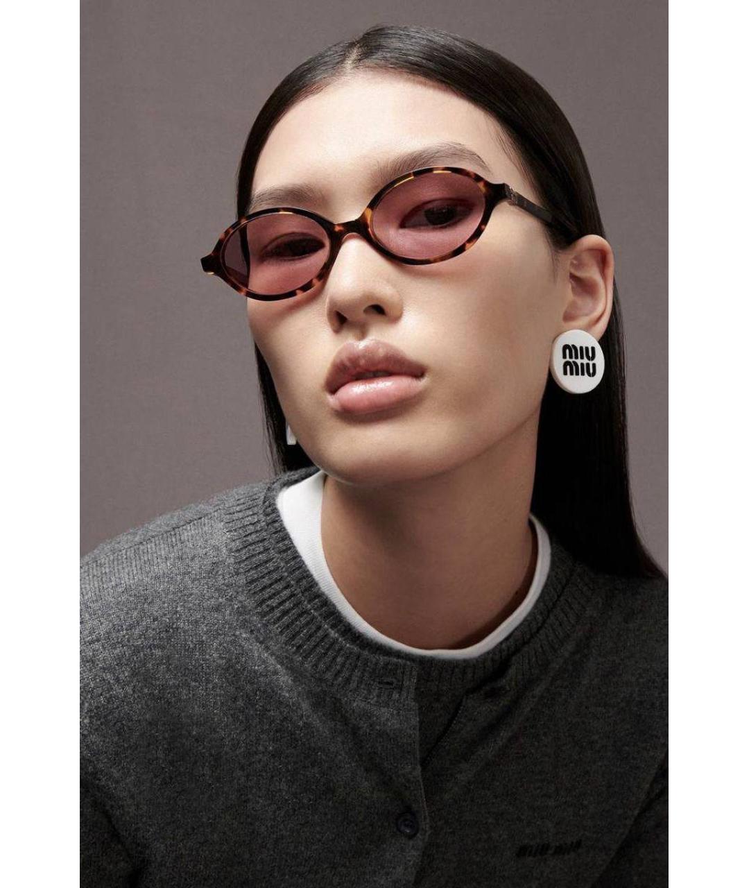 MIU MIU Коричневые солнцезащитные очки, фото 3