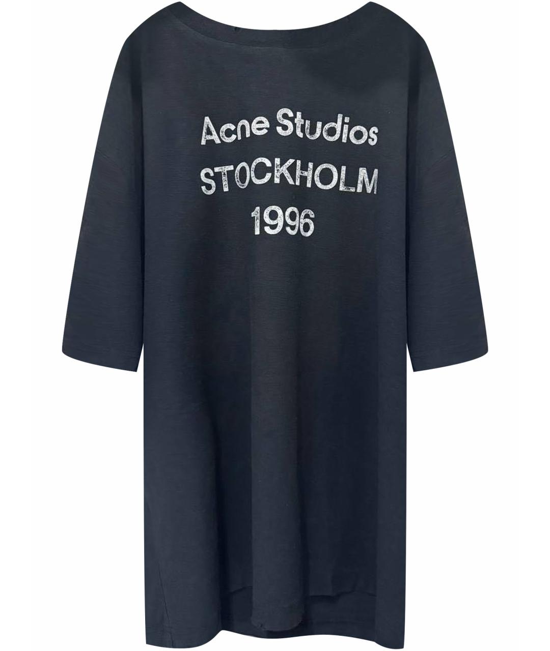 ACNE STUDIOS Черная хлопковая футболка, фото 1