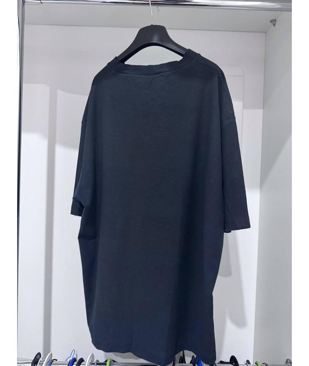 ACNE STUDIOS Черная хлопковая футболка, фото 2