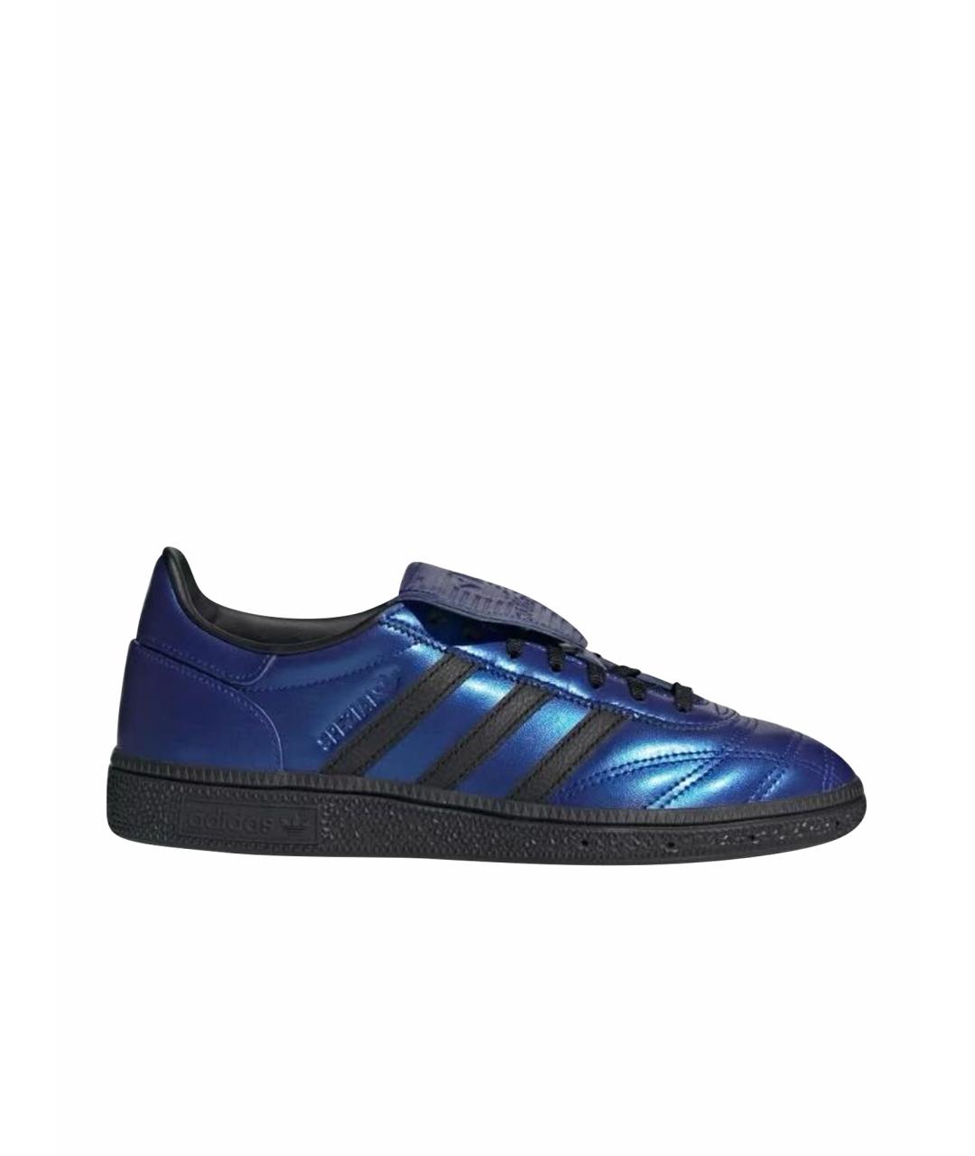 ADIDAS Темно-синие кожаные низкие кроссовки / кеды, фото 1