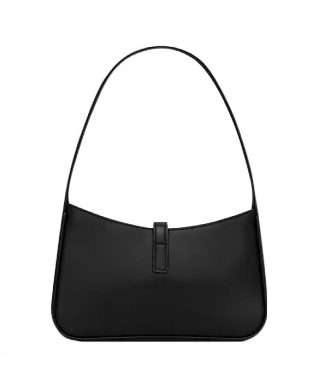 SAINT LAURENT Черная кожаная сумка с короткими ручками, фото 3