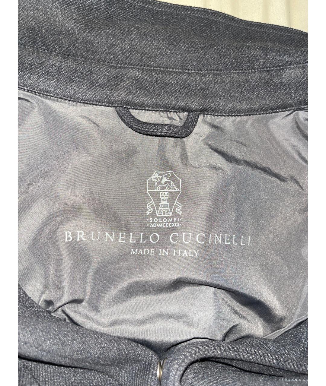 BRUNELLO CUCINELLI Серая велюровая куртка, фото 3