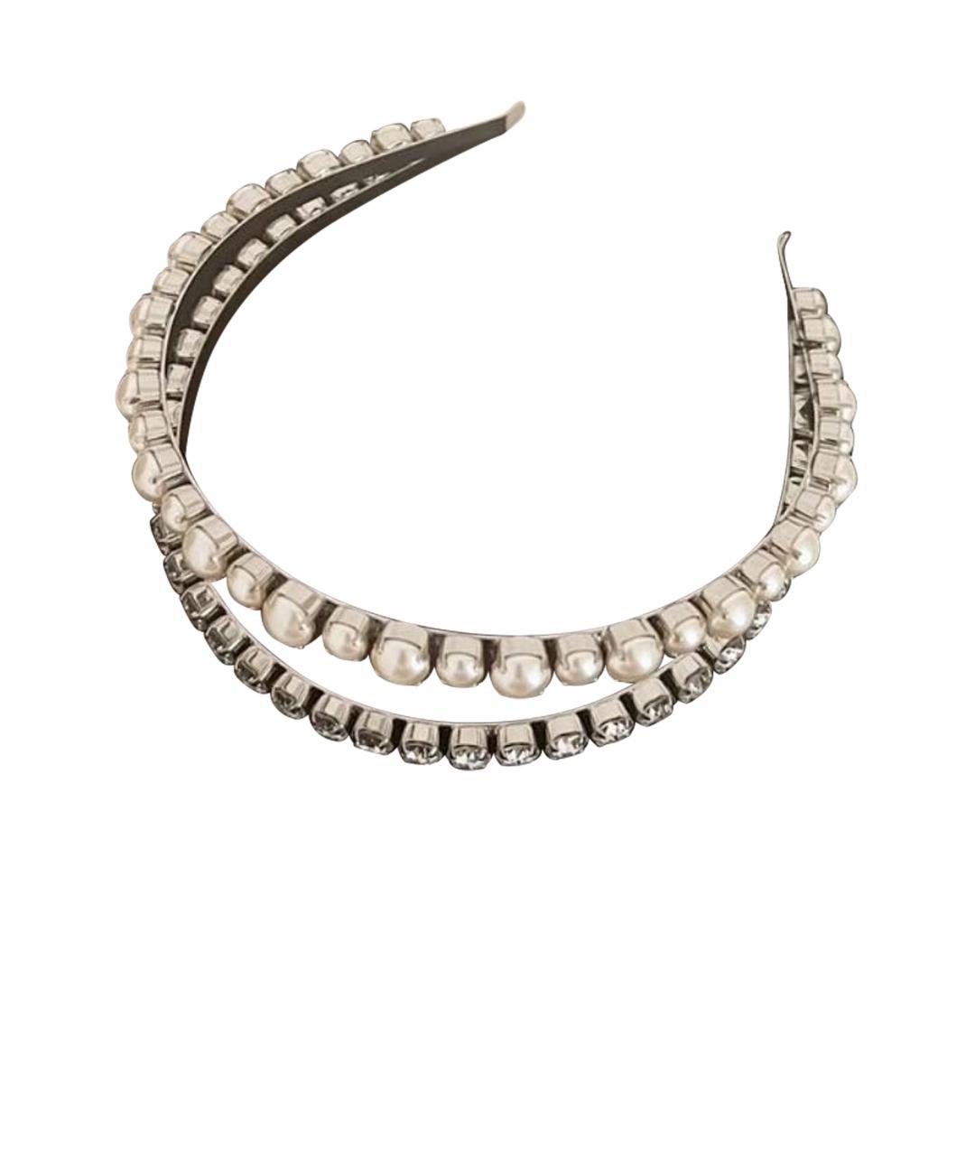 MIU MIU Серебрянный ободок, фото 1