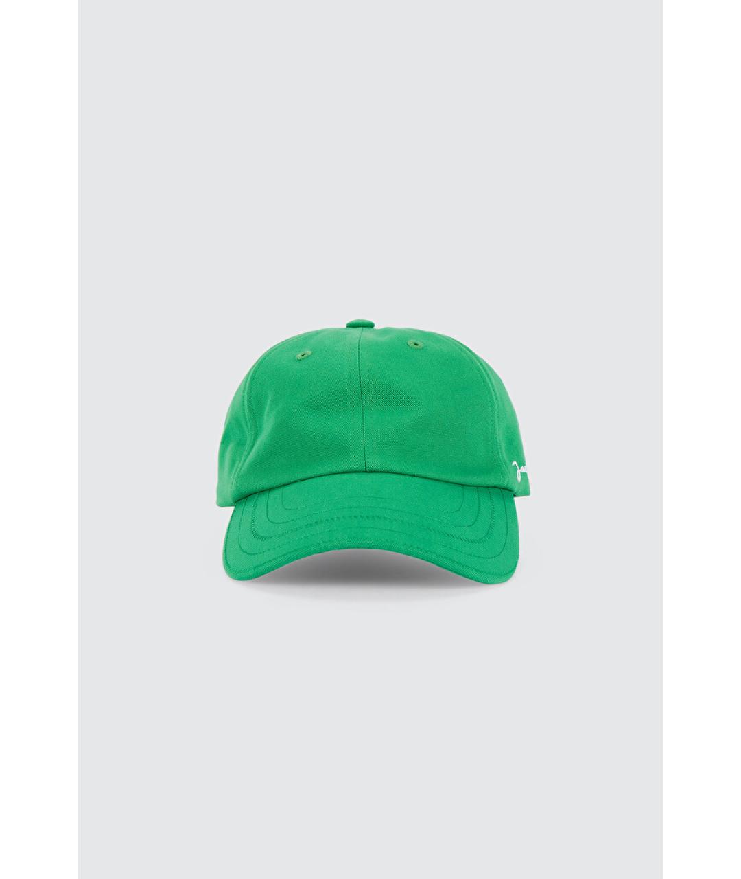 JACQUEMUS Зеленая хлопковая кепка, фото 2