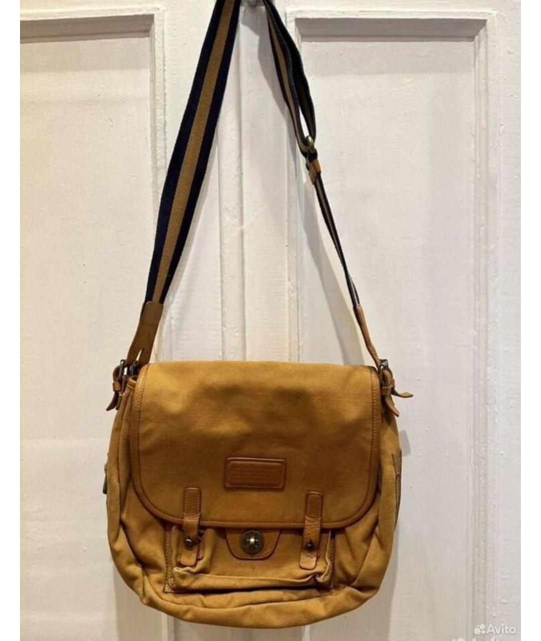 MARC BY MARC JACOBS Горчичная тканевая сумка на плечо, фото 9
