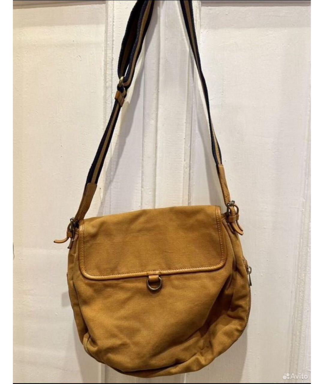 MARC BY MARC JACOBS Горчичная тканевая сумка на плечо, фото 2
