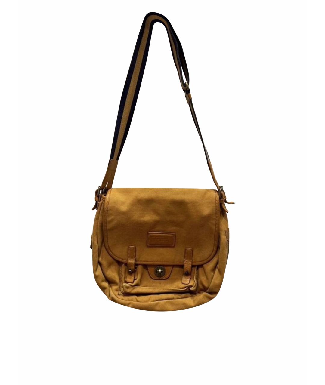 MARC BY MARC JACOBS Горчичная тканевая сумка на плечо, фото 1