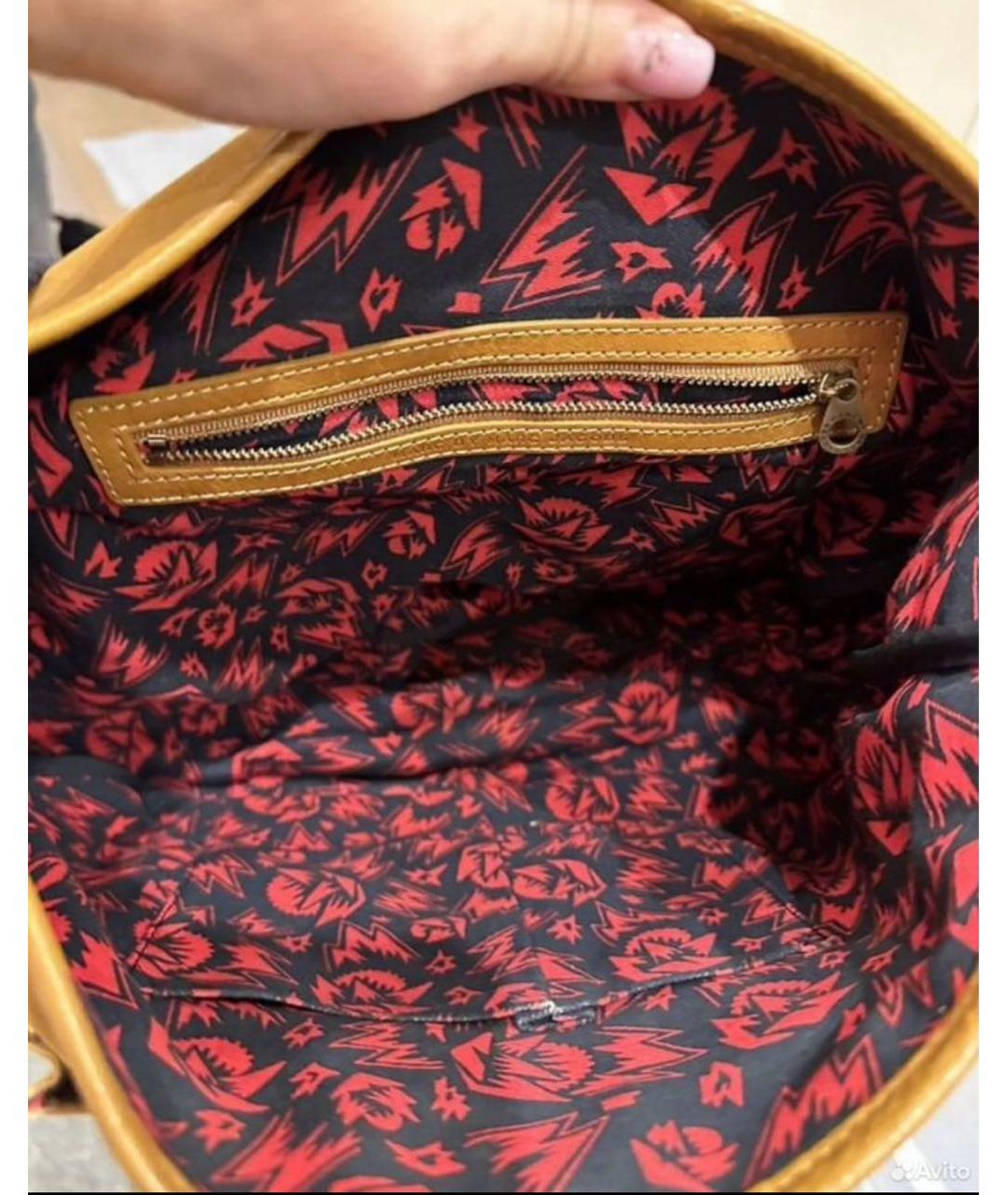 MARC BY MARC JACOBS Горчичная тканевая сумка на плечо, фото 3