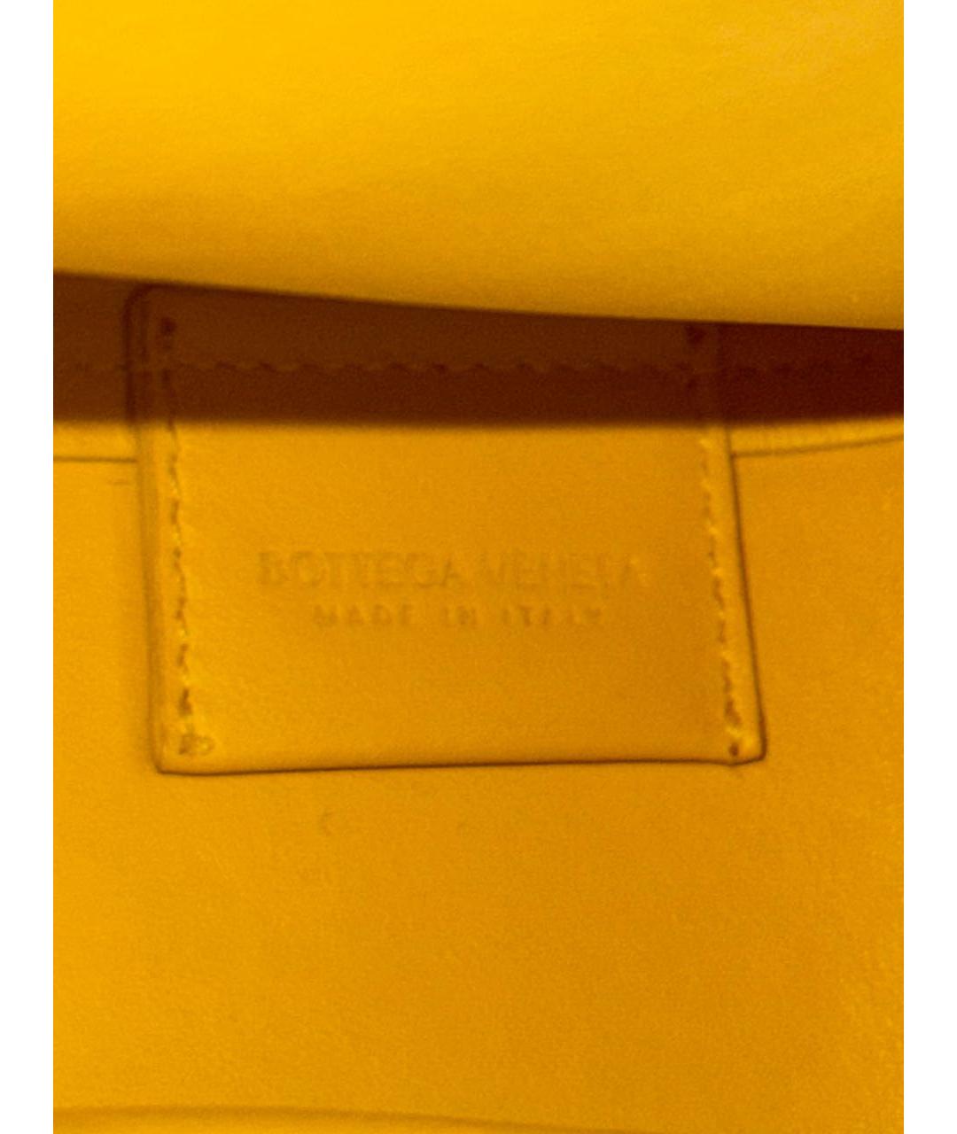 BOTTEGA VENETA Желтая кожаная сумка тоут, фото 4