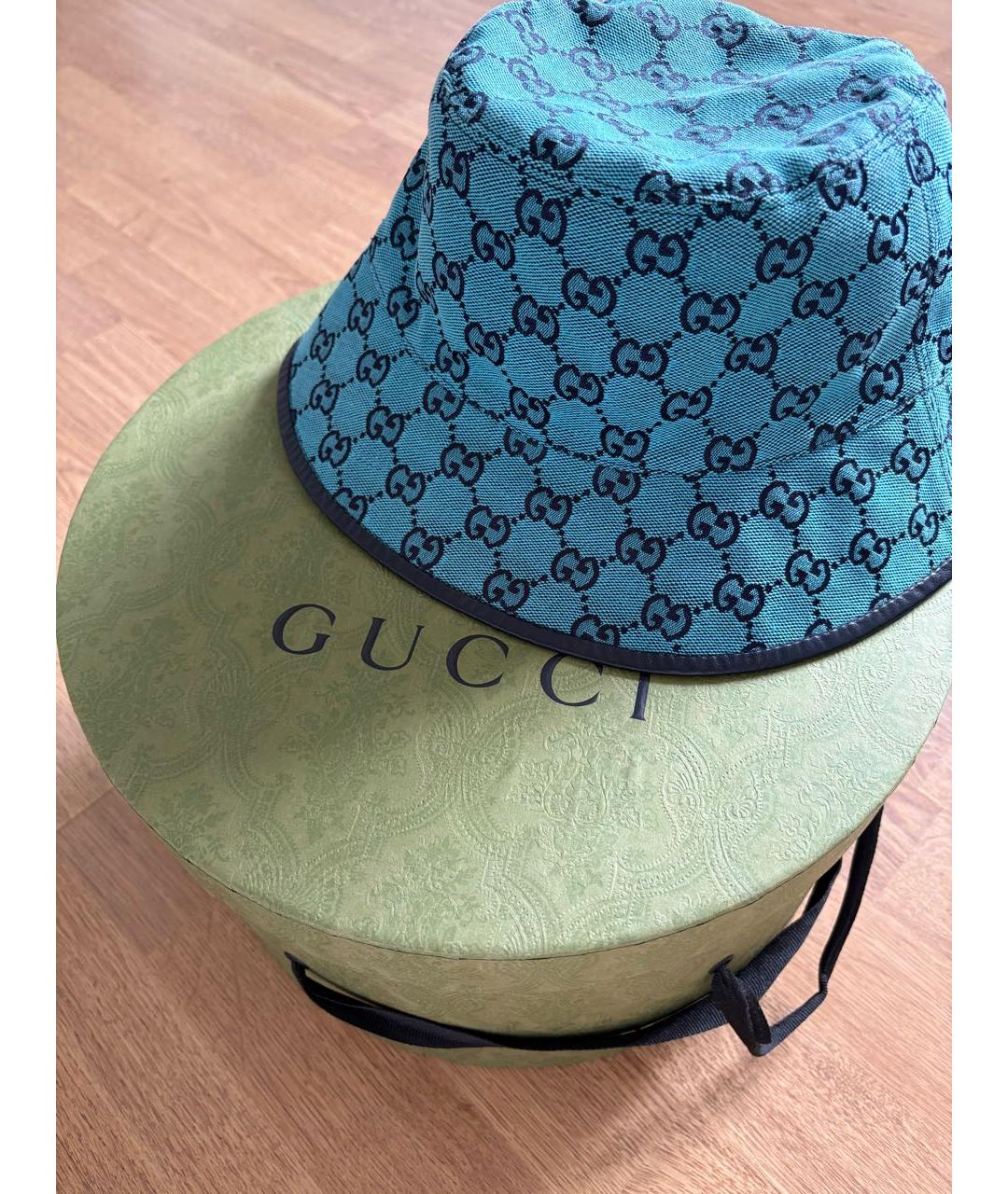 GUCCI Синяя хлопковая панама, фото 4