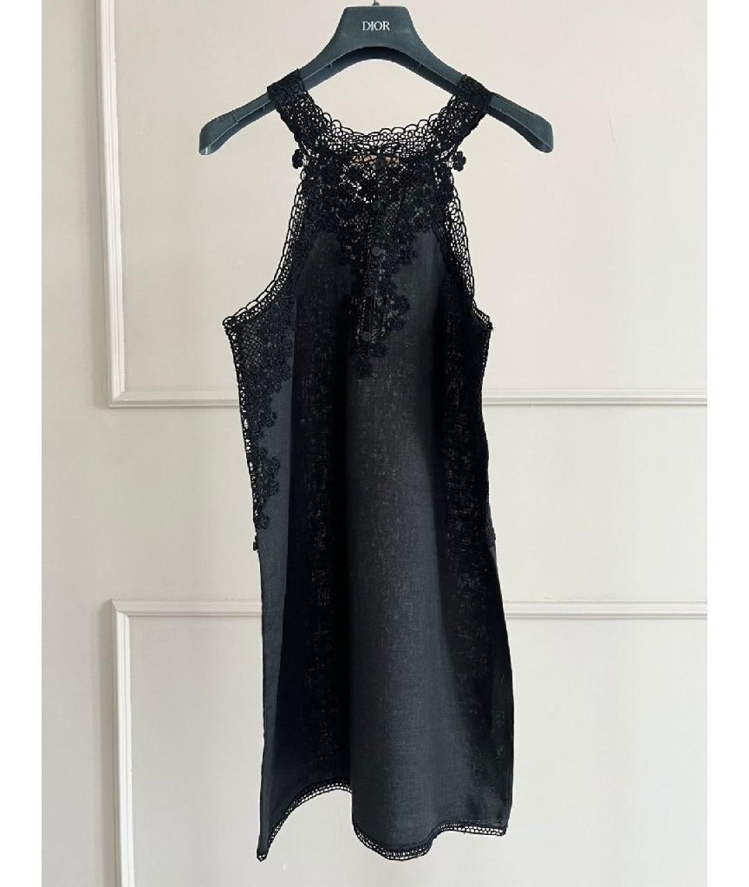ERMANNO SCERVINO Черное хлопковое повседневное платье, фото 2