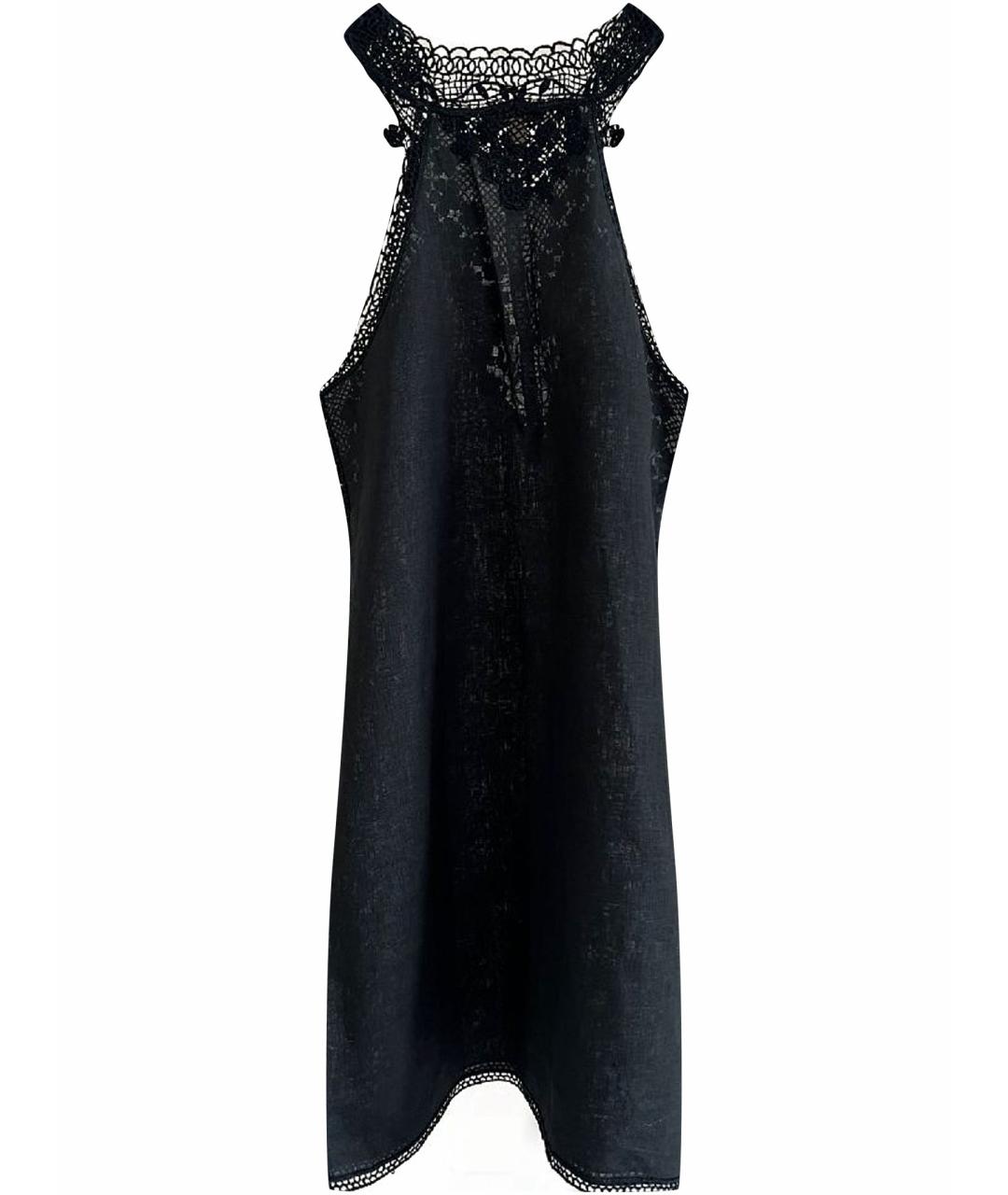 ERMANNO SCERVINO Черное хлопковое повседневное платье, фото 1
